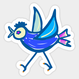 EXCITED BIRD Sticker